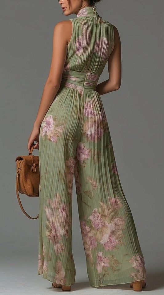 Viola | Mono de gasa floral plisado con encanto romántico y mediterráneo