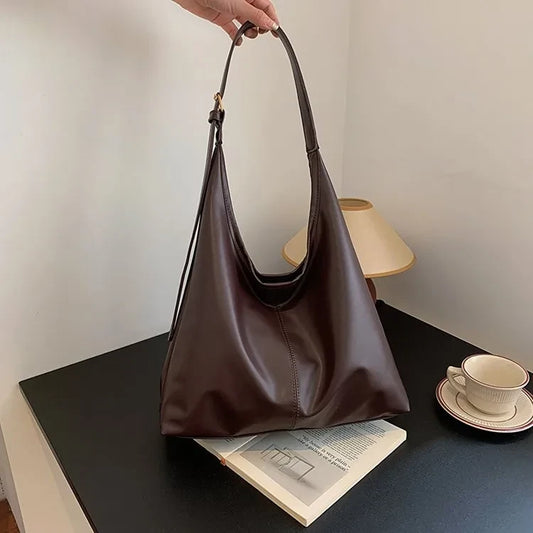 Bolso Tote Retro de Cuero PU
