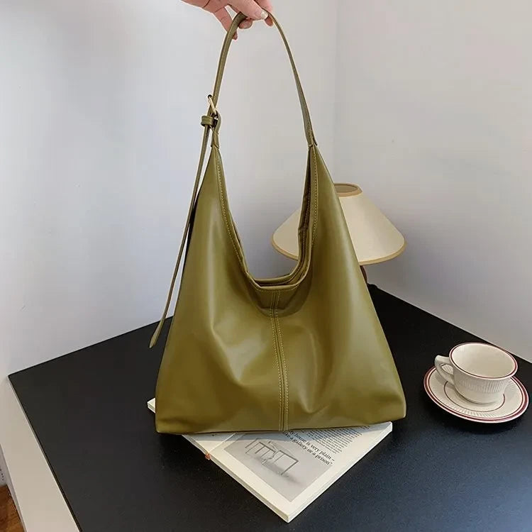 Bolso Tote Retro de Cuero PU