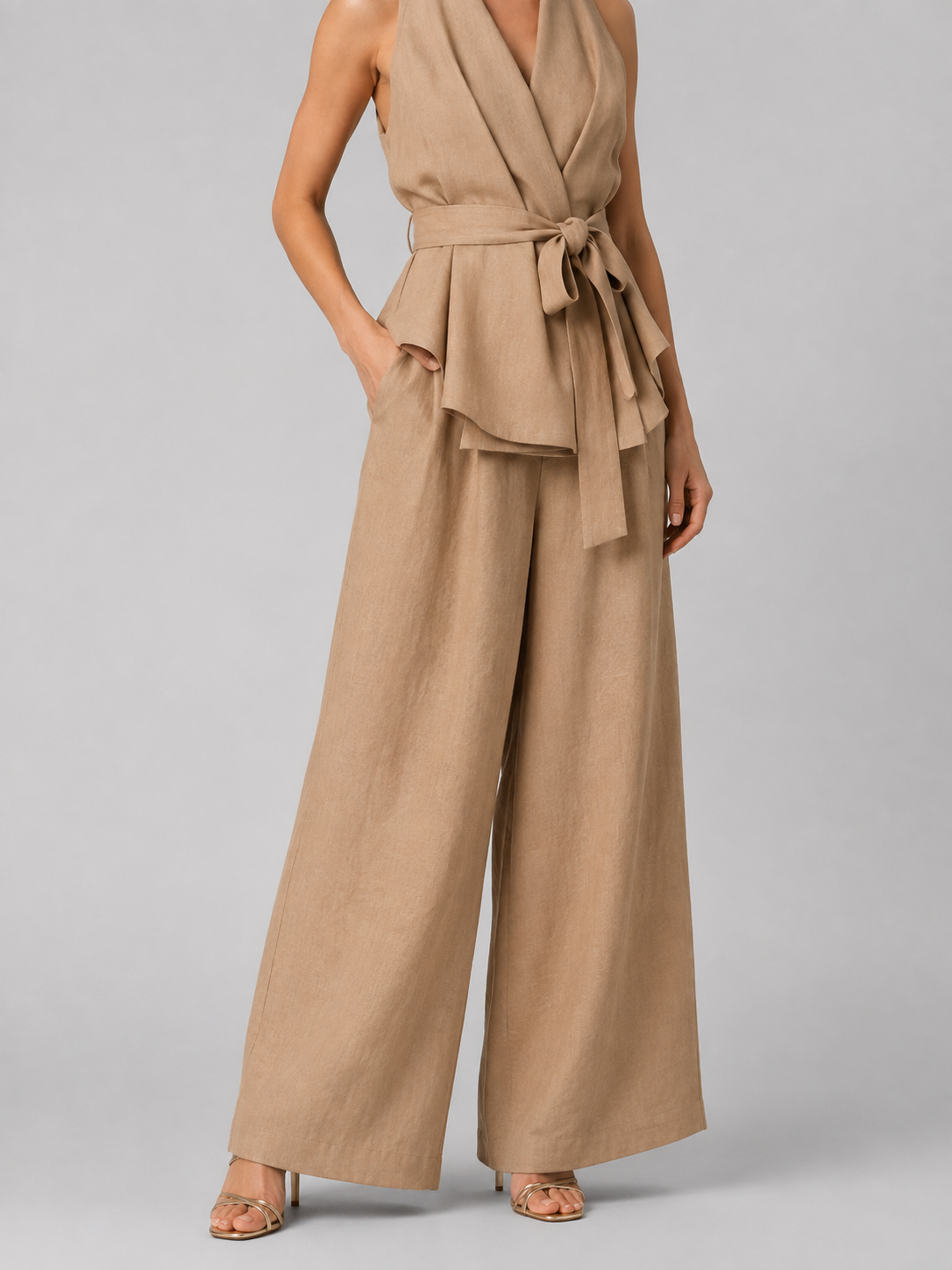 Graziella | Conjunto de top y pantalones palazzo