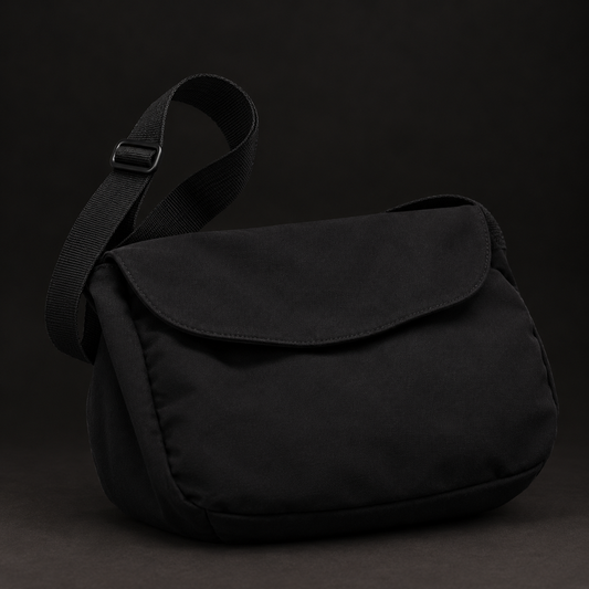 Elisa | Bolso bandolera de nailon con botón magnético