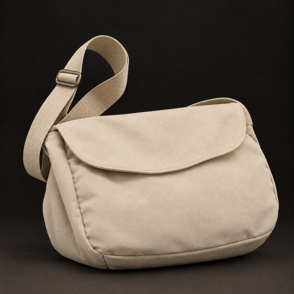 Elisa | Bolso bandolera de nailon con botón magnético