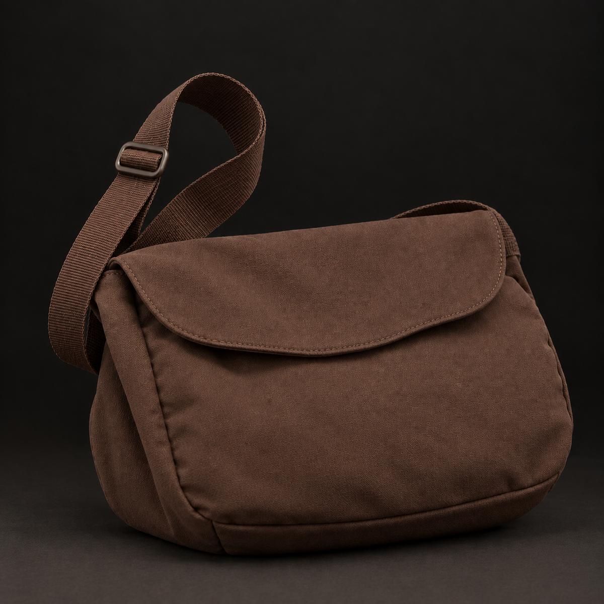 Elisa | Bolso bandolera de nailon con botón magnético