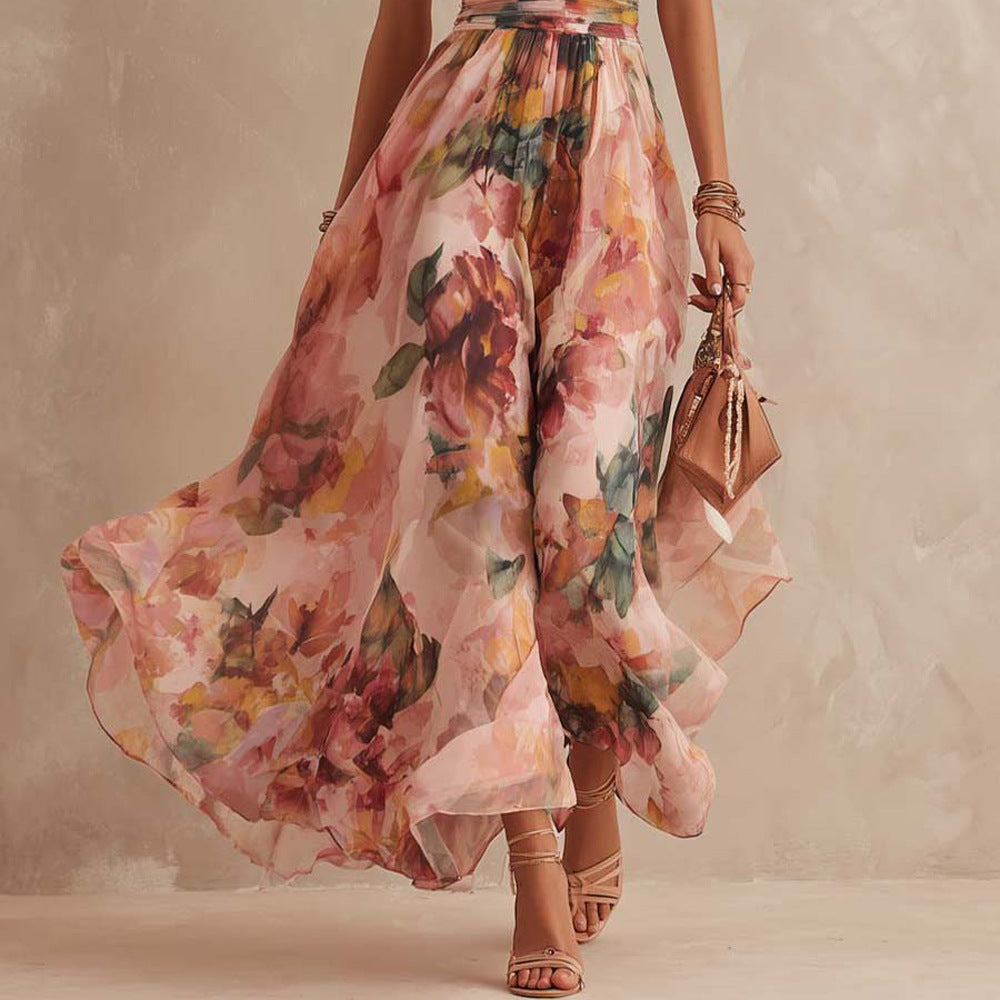 Serena | Vestido floral de un solo hombro
