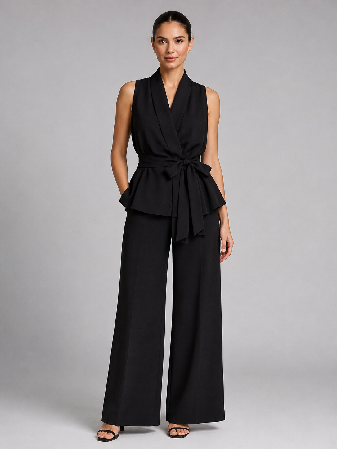 Graziella | Conjunto de top y pantalones palazzo