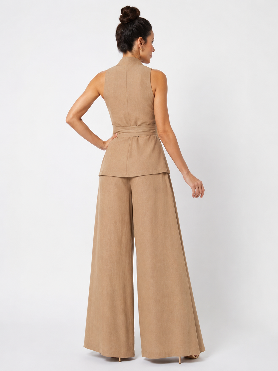 Graziella | Conjunto de top y pantalones palazzo