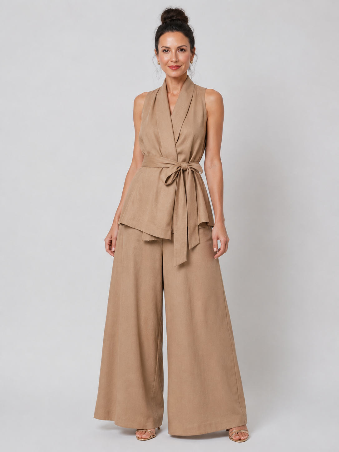 Graziella | Conjunto de top y pantalones palazzo