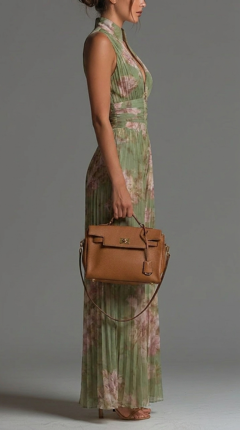 Viola | Mono de gasa floral plisado con encanto romántico y mediterráneo